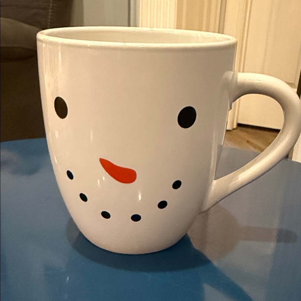 Snowman Face White Mug 16oz